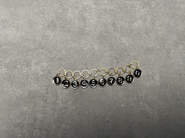 Maschenmarkierer und Fortschrittsmarkierer Zahlen Reihe