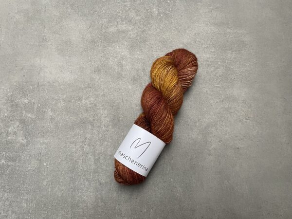 sockenwolle 4 fach kastanie